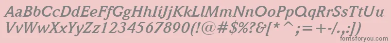 WeidemannBoldItalicBt Font – Gray Fonts on Pink Background