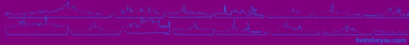 fuente Usnavym3D – Fuentes Azules Sobre Fondo Morado