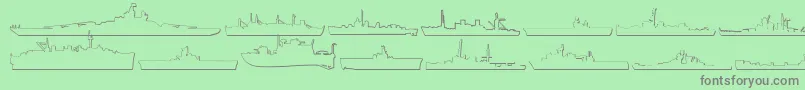 fuente Usnavym3D – Fuentes Grises Sobre Fondo Verde