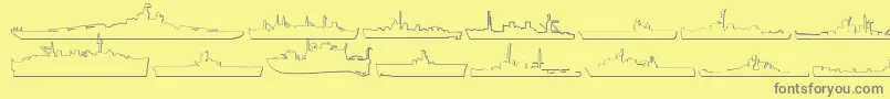 fuente Usnavym3D – Fuentes Grises Sobre Fondo Amarillo