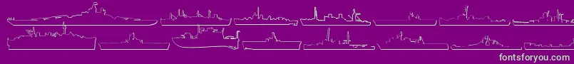 Fonte Usnavym3D – fontes verdes em um fundo violeta