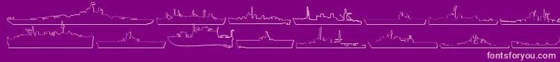 Шрифт Usnavym3D – розовые шрифты на фиолетовом фоне