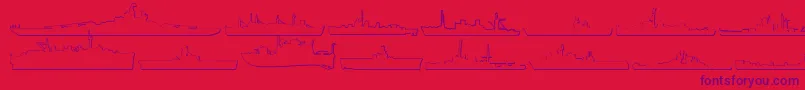 fuente Usnavym3D – Fuentes Moradas Sobre Fondo Rojo