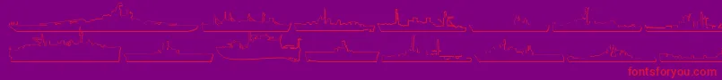 fuente Usnavym3D – Fuentes Rojas Sobre Fondo Morado