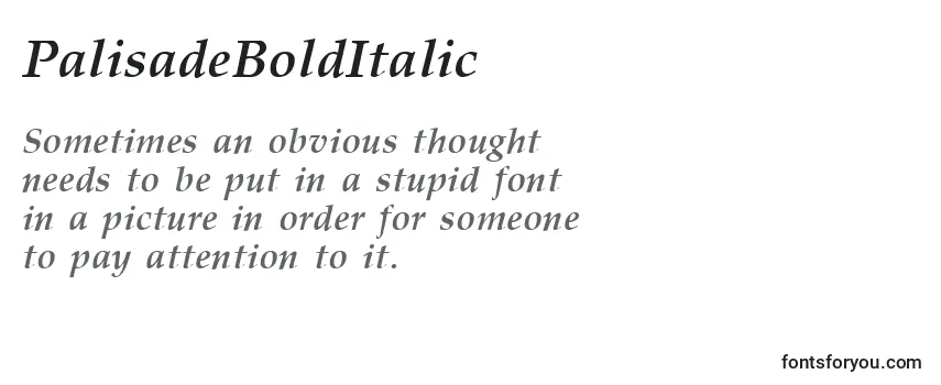 フォントPalisadeBoldItalic