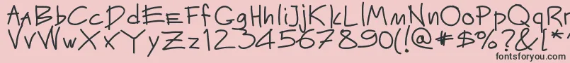 フォントMateur – ピンクの背景に黒い文字