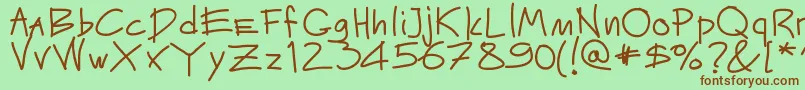 Mateur Font – Brown Fonts on Green Background