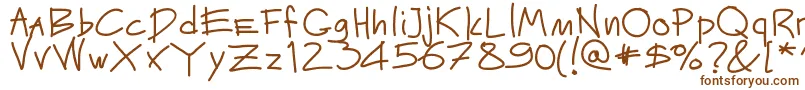 Шрифт Mateur – коричневые шрифты на белом фоне