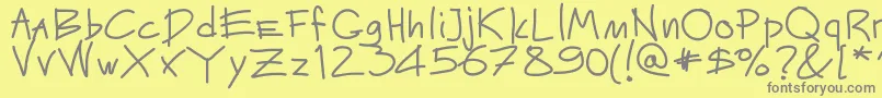 Шрифт Mateur – серые шрифты на жёлтом фоне
