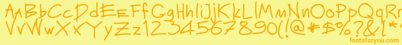 Шрифт Mateur – оранжевые шрифты на жёлтом фоне