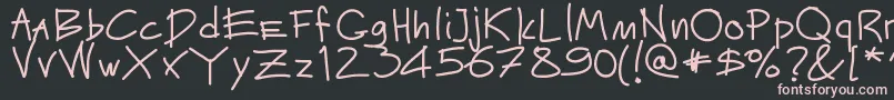 Mateur Font – Pink Fonts on Black Background