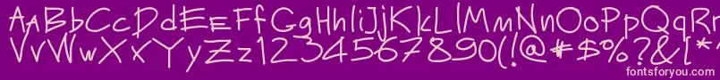Mateur Font – Pink Fonts on Purple Background