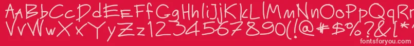 Mateur Font – Pink Fonts on Red Background