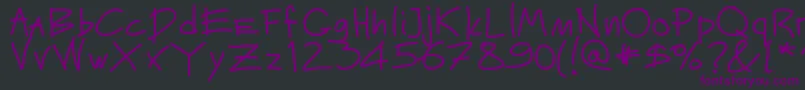 Шрифт Mateur – фиолетовые шрифты на чёрном фоне