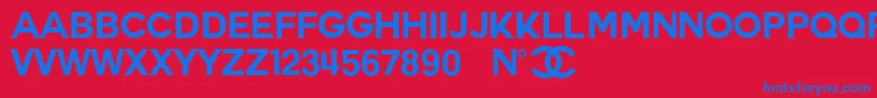 Шрифт CoutureBld – синие шрифты на красном фоне
