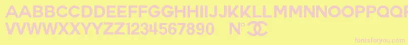 CoutureBld Font – Pink Fonts on Yellow Background