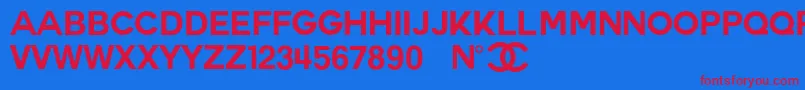 Шрифт CoutureBld – красные шрифты на синем фоне