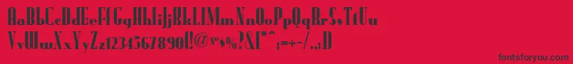 Radio Ranch Nf Font – Black Fonts on Red Background