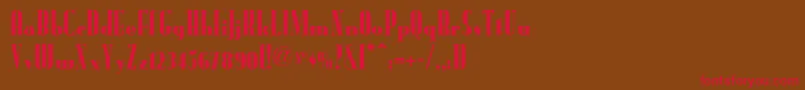 Radio Ranch Nf Font – Red Fonts on Brown Background