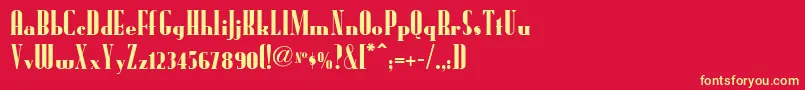 Radio Ranch Nf Font – Yellow Fonts on Red Background
