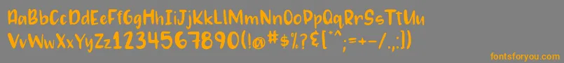 MaggiemaeRegular Font – Orange Fonts on Gray Background