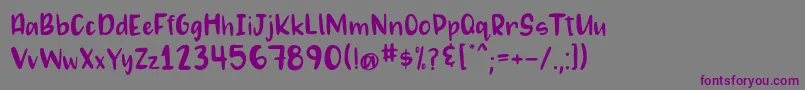 MaggiemaeRegular Font – Purple Fonts on Gray Background