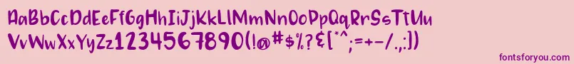 More about MaggiemaeRegular Font MaggiemaeRegular Font – Purple Fonts on Pink Background