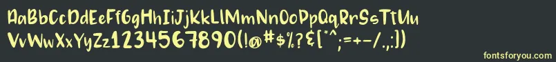 More about MaggiemaeRegular Font MaggiemaeRegular Font – Yellow Fonts on Black Background