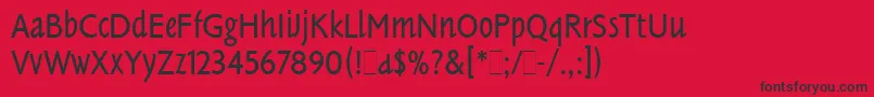 TannhauserLetPlain.1.0 Font – Black Fonts on Red Background