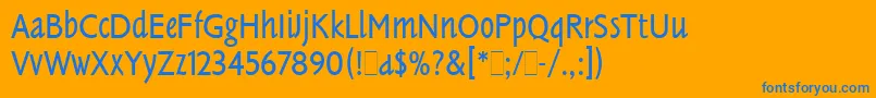 TannhauserLetPlain.1.0 Font – Blue Fonts on Orange Background