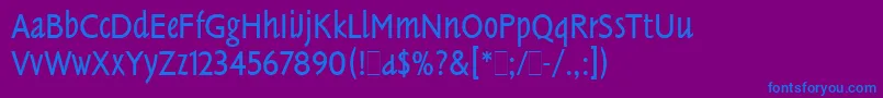 TannhauserLetPlain.1.0 Font – Blue Fonts on Purple Background