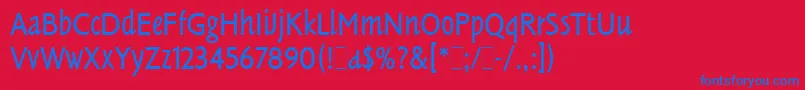 TannhauserLetPlain.1.0 Font – Blue Fonts on Red Background