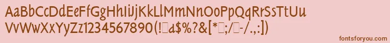 TannhauserLetPlain.1.0 Font – Brown Fonts on Pink Background