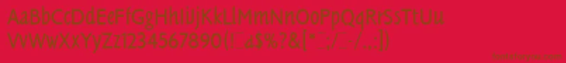 TannhauserLetPlain.1.0 Font – Brown Fonts on Red Background