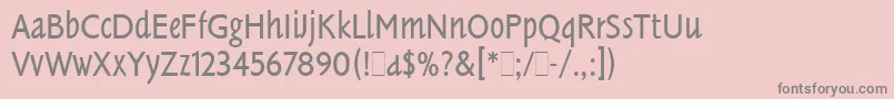 TannhauserLetPlain.1.0 Font – Gray Fonts on Pink Background