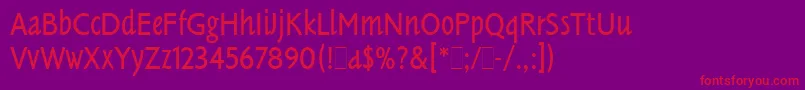 TannhauserLetPlain.1.0 Font – Red Fonts on Purple Background