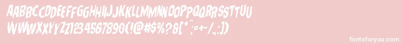 Hitchblockstagrotal Font – White Fonts on Pink Background