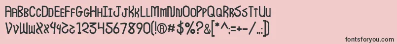 JiDeschutes Font – Black Fonts on Pink Background