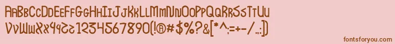JiDeschutes Font – Brown Fonts on Pink Background