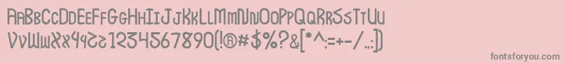 JiDeschutes Font – Gray Fonts on Pink Background