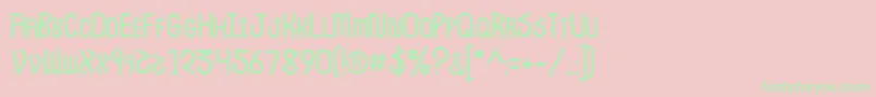 JiDeschutes Font – Green Fonts on Pink Background