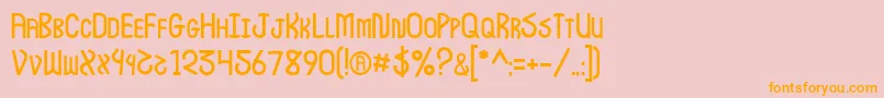 JiDeschutes Font – Orange Fonts on Pink Background