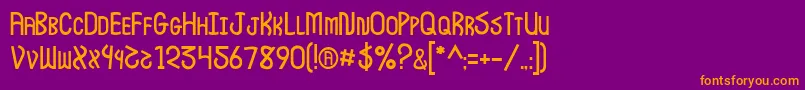 JiDeschutes Font – Orange Fonts on Purple Background