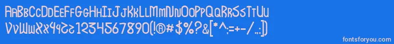 JiDeschutes Font – Pink Fonts on Blue Background