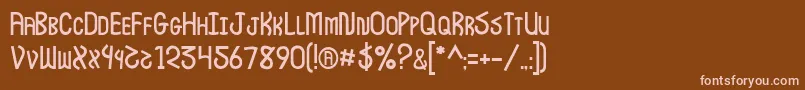 JiDeschutes Font – Pink Fonts on Brown Background