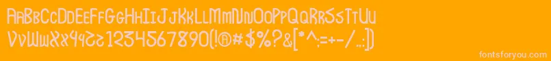 JiDeschutes Font – Pink Fonts on Orange Background