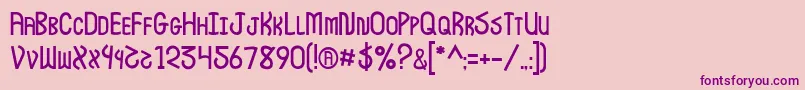 JiDeschutes Font – Purple Fonts on Pink Background