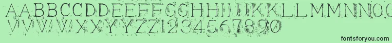 Appendix3 Font – Black Fonts on Green Background