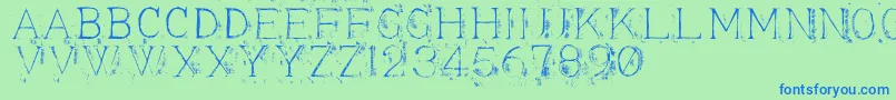 Appendix3 Font – Blue Fonts on Green Background