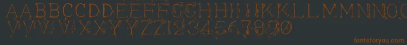 Шрифт Appendix3 – коричневые шрифты на чёрном фоне